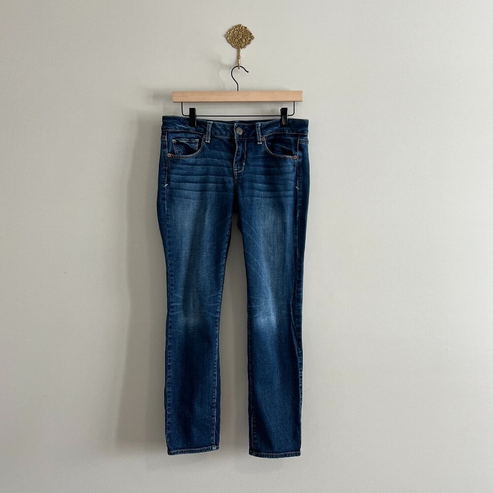 American Eagle Super Stretch Skinny Jeans Size 8 Short Dark Wash Denim